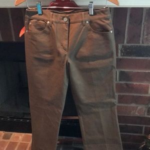 Escada Womens 36 Jeans Brown Stretch Mid Rise